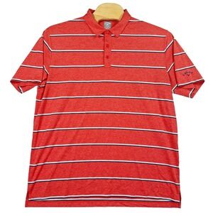 Callaway Opti Dri-Mens Performance‎ Golf Polo Shirt-2XL XXL-Red Stripes-Casual